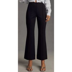 Anthropologie Maeve Pants Women's XS Black The Margot Kick Flare Cropped Trouser